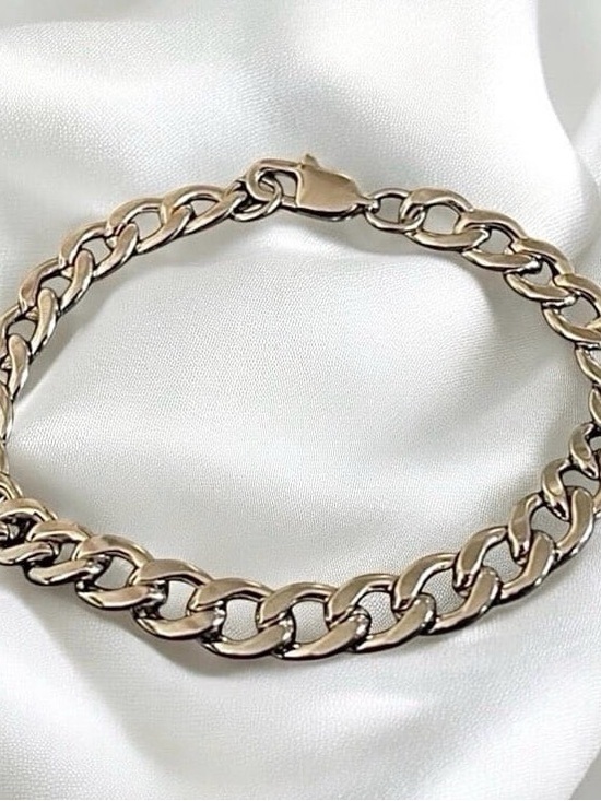 Other - Cuban stainless steel link 7.5 inches and 7mm width bracelet - Silver